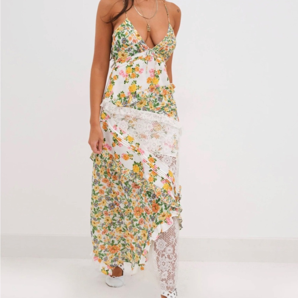 FOR LOVE & LEMONS Rosalyn Maxi Dress (size M)